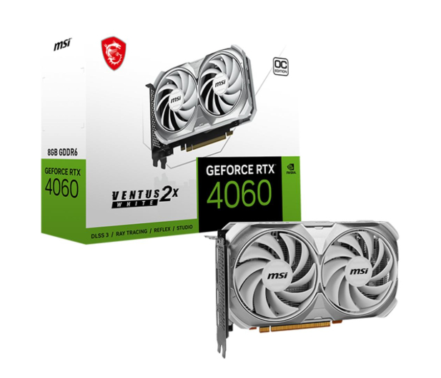 MSI GeForce RTX 4060 VENTUS 2X WHITE OC 8GB GDDR6 - 1172500 - zdjęcie
